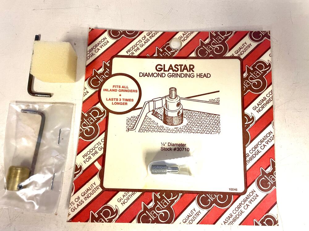 Glastar Diamond Grinding Head - 1/4" Diameter Glass Cutting Stained Glass #30710